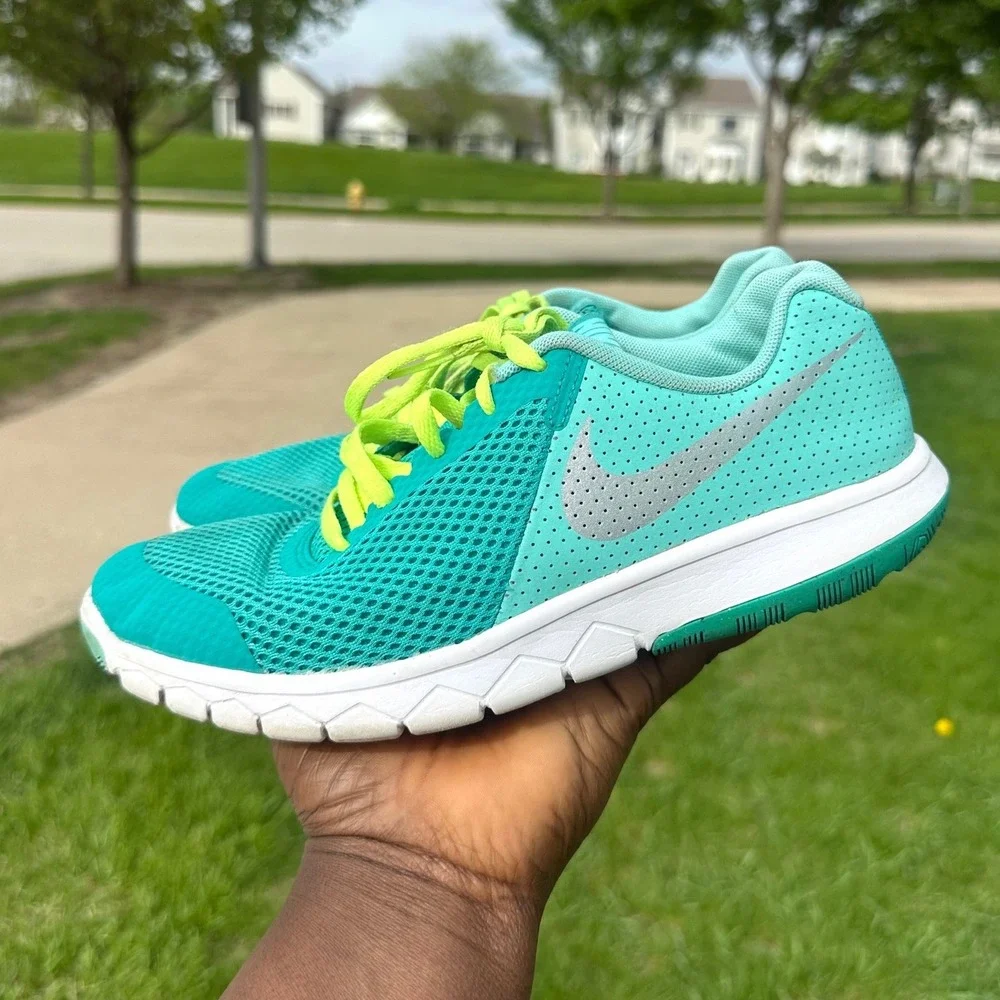 Nike Flex Experience RN 5 Athletic Shoes Big Kid Size 5Y Hyper Turquoise Volt